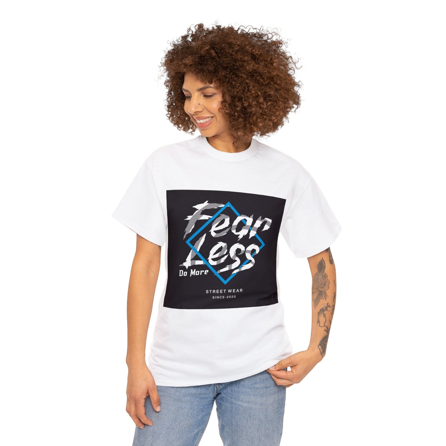 "Fear Less Do More" Camiseta de algodón pesado unisex