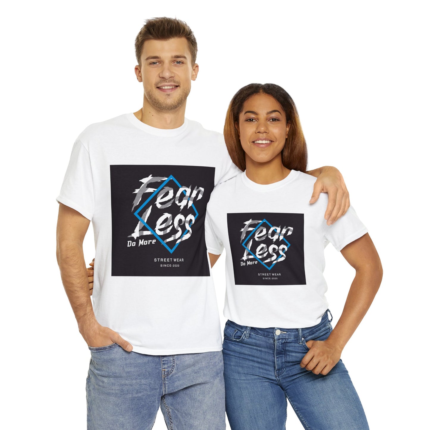 "Fear Less Do More" Camiseta de algodón pesado unisex
