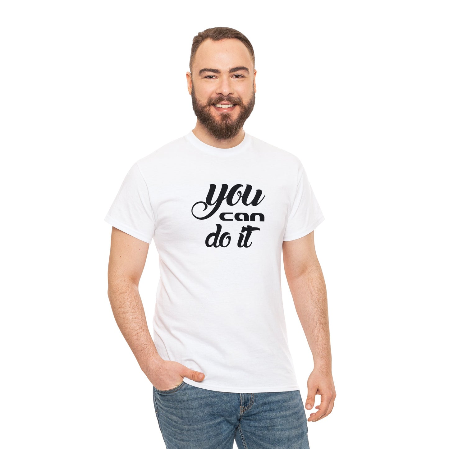 "puedes hacerlo" Camiseta de algodón pesado unisex